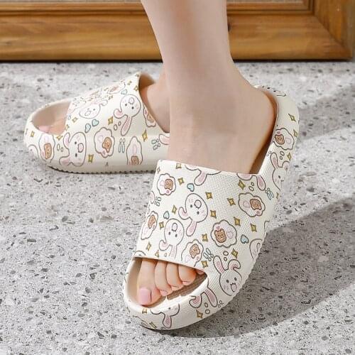 Mens and Women Slippers Summer Thicken Fashion Graffiti Home Shoes Eva Quality Non-slip Beach Slides Bathroom Shoes Shower Shoes