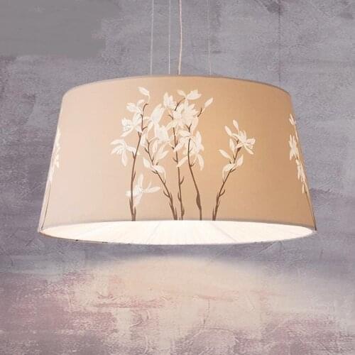 Nordic cloth pendant lamps restaurant lights clothing store study Chinese bedroom art flowers fabric pendant lights ZA81720