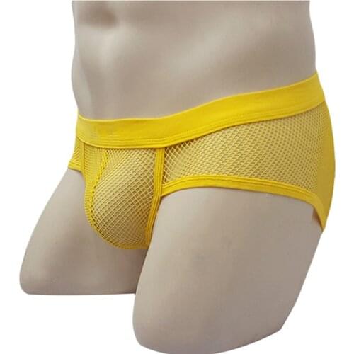2020 Mesh Underpants Gay Underwear Slip Sexy Fashion High Quality Lingerie Transparent Breathable Male Solid Color Underpants