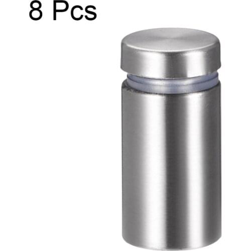 Uxcell Glass Fasteners Diameter 12mm 16mm Stainless Steel Advertisement Standoffs Pin Nails Billboard Fixing Screw Hardware 8pcs