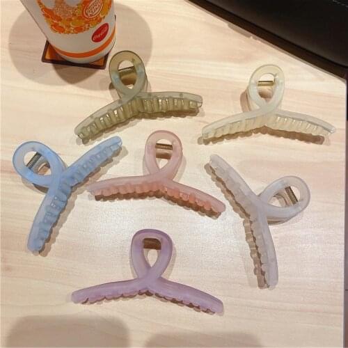 Candy Color Korean Style Ponytail Barrettes Bath Hair Clips Multi Purpose Plastic Fashion Hair Accessories 1Pcs Crab Claws