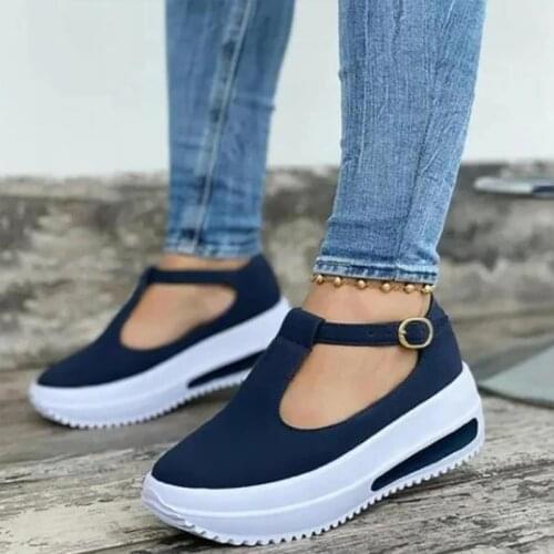 Summer Shoes for Women Sneakers Casual Ladies Flats Chunky Mid Heels Mesh Sneaker Breathable Female Wedges Vulcanized Shoes 2021