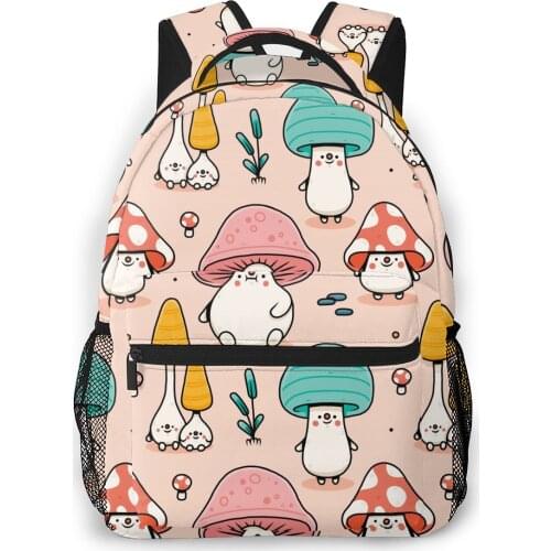 Backpack Women Shoulder Bag For Teenage Girls Adorable Mushroom Bagpack Female Ladies School Backpack