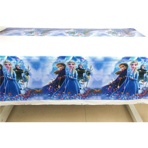 1pc Frozen 2 Tablecloth Supplies Disposable Tablecloth Kids Birthday Party Decoration Tablecloth Frozen Anna Elsa Party Supplies