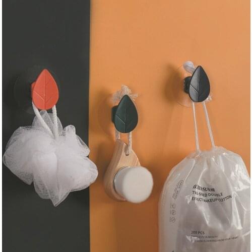 3/1Pcs Simple Leaf Hook Wall-mounted Door Back Coat Hook Multifunctional Bag Key Small Object Storage Hook