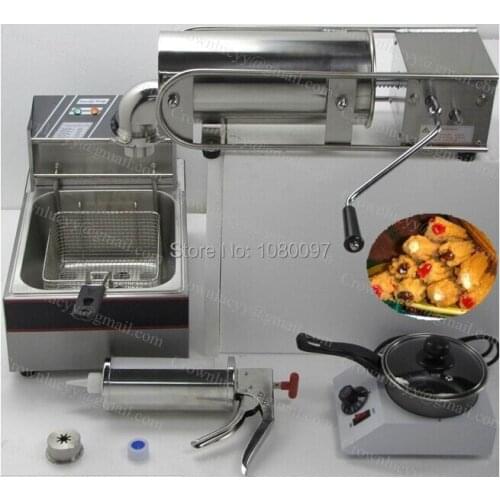 5L Spanish churros maker machine+ fryer+churros filling machine+melting pot