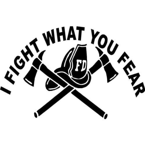 Car Sticker Personality I Fight What You Fear Car Decoration Decal Sticker Is Suitable for Various Models Black/white, 14cm*9cm
