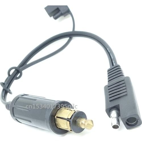 10A Car Charger to SAE Plug Dust Cover Photovoltaic Solar Car Adapter European Standard Power Cord Adapter European Standard