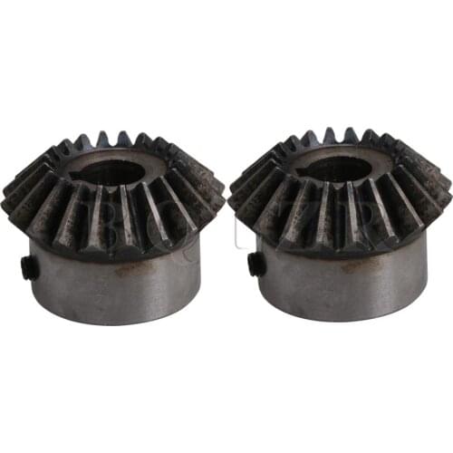 BQLZR 2 Pieces 2 Mode 20T 12mm Hole Diameter 45# Steel Bevel Gear 1:1 Ratio