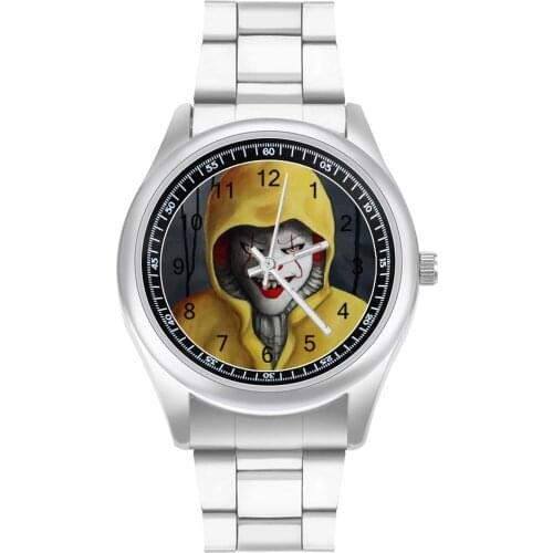 It Clown Quartz Watch Sport Elegant Wrist Watch Steel Photo Fashion Men Wristwatch