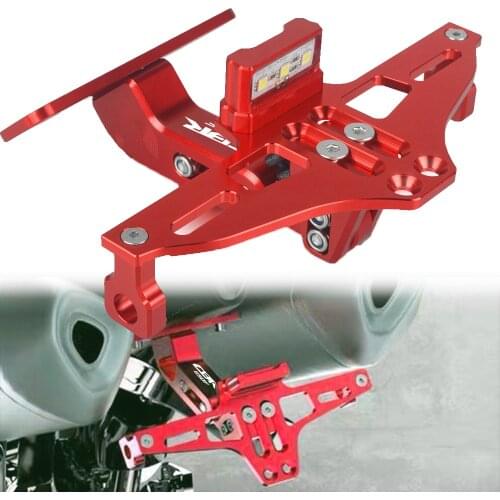 FOR HONDA CBR650F CBR 650F CBR650 F 2014 -2016 Motorcycle License Number Frame Holder Bracket Adjustable Angle with LED Light