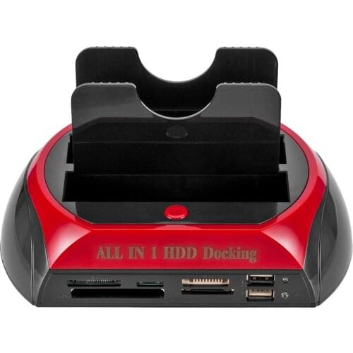 Double 2.5/3.5 Inch SATA IDE Hub Enclosure Box Dock 5.0GB HDD Docking Station External Storage Enclosure Box Hard Disk Holder