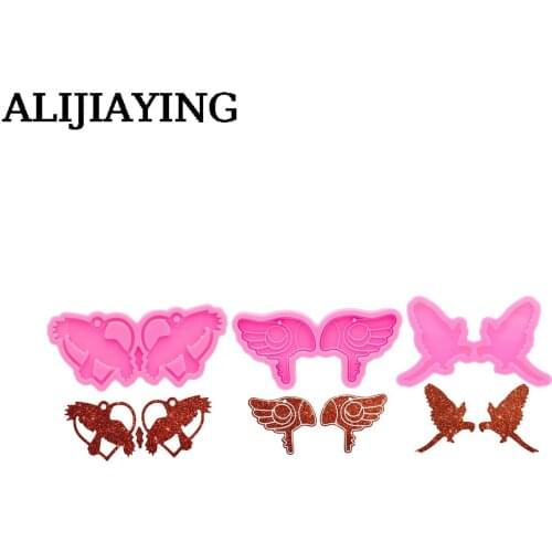 DY1031 Bright Bird head Resin Earring Mold, DIY Crafting Silicone Molds, Epoxy Resin Jewellery