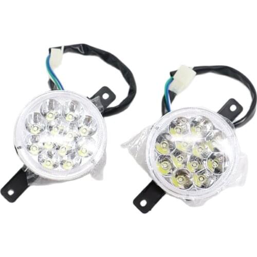 One Pair 12V Motorcycle ATV led headlight LED Left Right HeadLight Lamp Fit for Bull Farm Quad Dirt Bike ATV 150cc 250cc