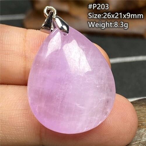 Top Natural Purple Kunzite Crystal Pendant Jewelry For Women Man Crystal 26x21x9mm Beads Healing Love Gift Silver Gemstone AAAAA