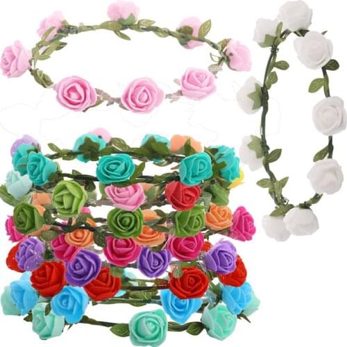 Cute Beautiful Headset Wreath For 18 Inch American&43Cm Baby New Born Doll For Our Generation Doll Daily Life Random Color