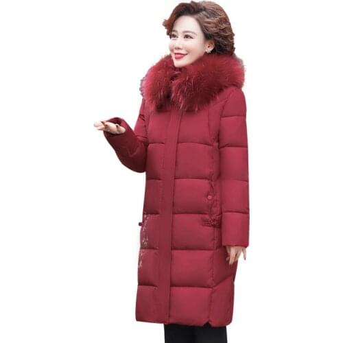 Fashion 2021 Winter Jacket Women New Korean Version Of Large Size Cotton Coat Womens Mid-Length Feminine Coat Slim Coat
