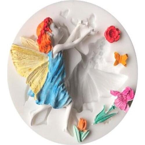 New Flower Fairy Liquid Silica Gel Mould DIY Mould for Turning Sugar Cake A059