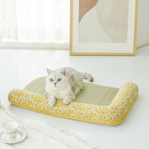Summer Cooling Pet Dog Mat Ice Pad Dog Sleeping Round Mats For Dogs Cats Pet Kennel Top Quality Cool Cold Silk Dog Bed