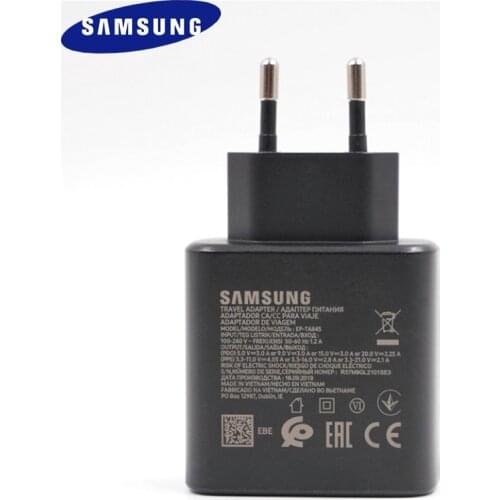 Original Samsung 45W Charger Super Quick EP-TA845 Adapter Dual Type C Cable For Galaxy S21 S20 Ultra S10 E Note 10 A81 A91 A70