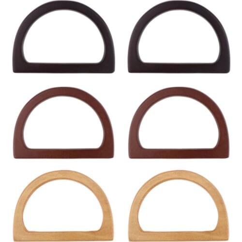 1 Pair Oval Shaped Wooden Bag Handle Coat Rack Replacement Wood Handbag Handle DIY Purse Handle Handcraft Supplies