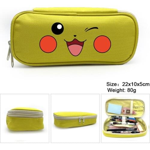 Pokemon Pikachu Multi-layer Pencil Box for Students Children Multifunctional Pencil Case with Large Capacity for Birthday Gift