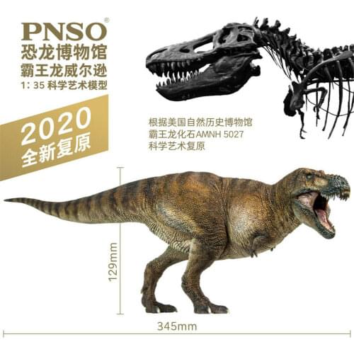 PNSO 1/35 Wilson Tyrannosaurus Rex Figure T-Rex Dinosaur Collector Tyrannosauridae Animal Adult Kids Toy Christmas Birthday Gift
