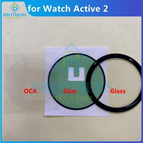 Glass for Samsung Galaxy Watch Active 2 Front Glass Panel with OCA Double side Glue 44mm Replacement Glass Black 1Set New Top
