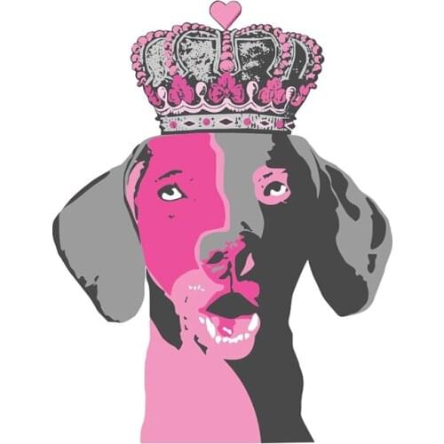 Coolest Creative Stickers for Car Accessories Support Tickled Pink Weimaraner Rescue Car Stickers Vinyl KK PVC 13cm X 10cm