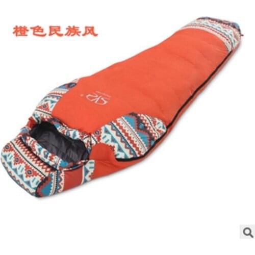 Adult Mummy Goose Down Sleeping lazy bag Outdoor Camping Spring Winter Waterproof Envelope Sleeping Bag Mattress Compression Bag