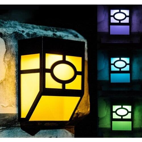 2/5 PCS Solar Powered LED Wall Mount Light Waterproof Low Power Consumption Super bright Outdoor Garden Pathway Fence Light Lamp