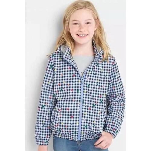 France Spring Clothes New Pattern Girl Fresh Small Lattice WithHat Windbreak Thin Loose Coat Windbreaker Walking Dress Jacket