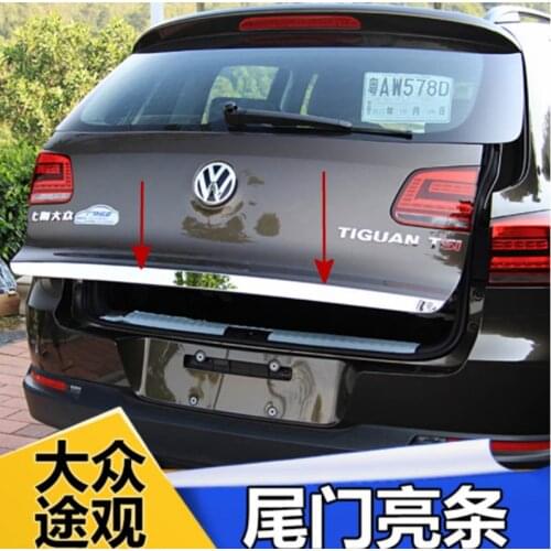 High-quality Stainless Steel Rear Trunk Door Handle Cover Tail Gate Trim Bezel Molding Styling For VW Tiguan 2010--2018