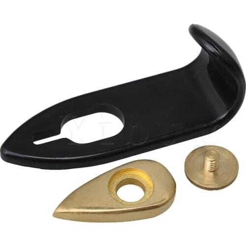 Yibuy Plastic Black Saxophone Thumb Hook Rests Cushions Thumb Supports Kit Set for Sax Practice Parts Accessory