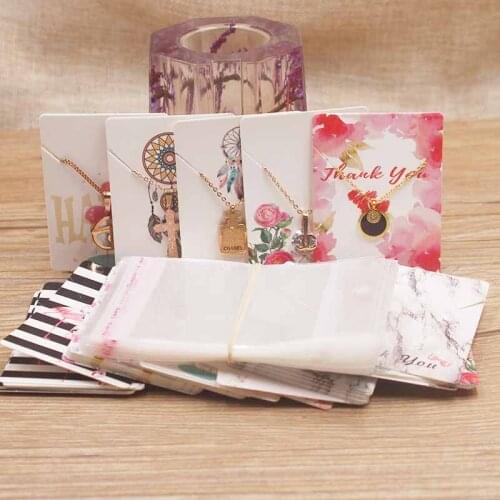 Zerong new jewelry necklace pendant package card good luck dreamcatcher/animal styles small charms tag card100pcs+100bag/lot