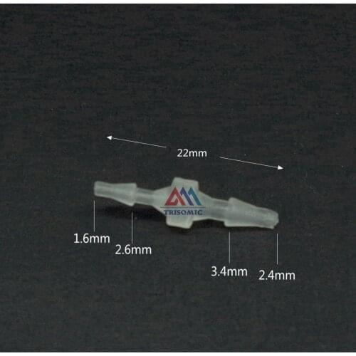 1.6mm*2.4mm Straight Reducing Connector Plastic Fitting Barbed Reducing Connector