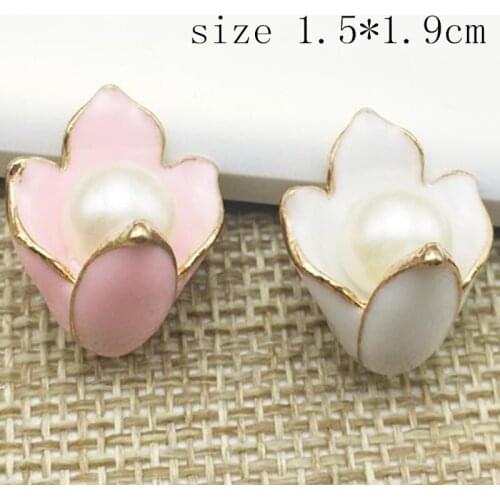 15*19 MM 20Pcs/Lot Crystal Flower Rhinestone Buttons DIY Craft Embellishment Gold Sewing Scraft Supplies Free Shipping MYQB026