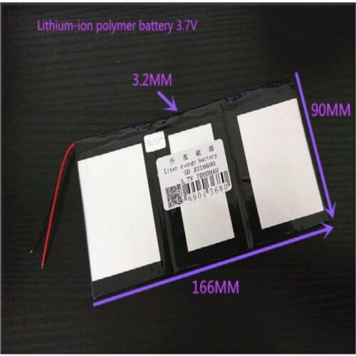 3.7V 7000mAH 3216690 ( polymer lithium ion / Li-ion battery ) for tablet pc Power bank E-BOOK