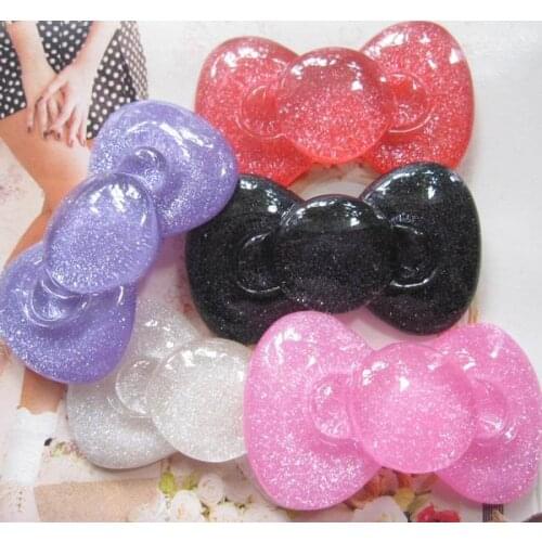34*58mm many styles flatback resin bow glitter bow for DIY decoration no hook no hole