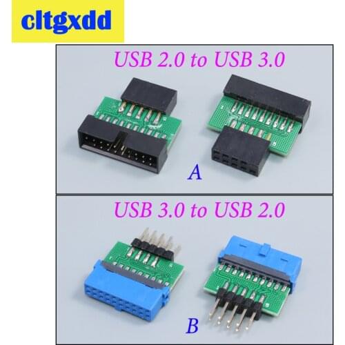 Cltgxdd USB3.0 19 PIN 20 pin female to USB2.0 9 pin male adapter USB 3.0 19/20Pin to USB 2.0 9PIN converter adapter connector