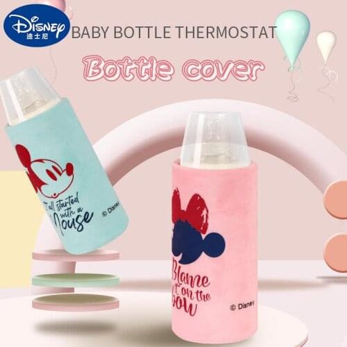 Disney Mickey Minnie Baby Goods Milk Bottle Insulation Sleeve Circulating Heating Portable USB Charging Temperature Keep Warm