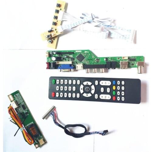 For N154I1-L02/L03 VGA HDMI-Compatible AV USB RF Remote+Inverter+keyboard LCD 1CCFL 30Pin LVDS T.V56 controller board