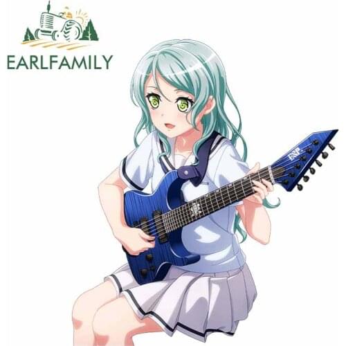 EARLFAMILY 13cm x 11.3cm for Bang Dream Sayo Waterproof Car Stickers Occlusion Scratch Bumper Window Truck JDM Vehicle Decal