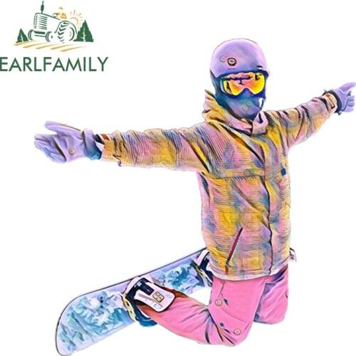 EARLFAMILY 13cm x 12.9cm for Snowboard Car Stickers Waterproof Decal Vinyl Material Personality Creative Decals Decoration