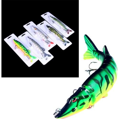 HENGJIA 8-segment Artificial Wobbler Pike Lures 20cm 70g Swimbait Crankbait Hard Bait Fishing Tackle
