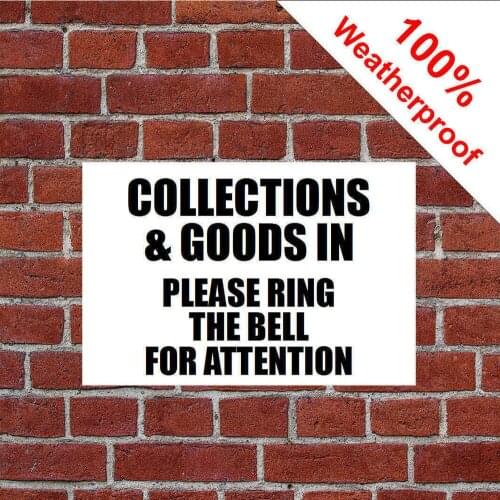 Customized Collections And Goods Ring Bell Sign Extremely Durable And Weatherproof