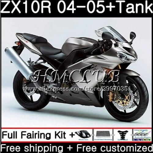 Body +Tank For KAWASAKI NINJA ZX1000 C ZX 10 R ZX-10R 2004 2005 60HC.4 ZX1000C ZX10R 04 05 ZX 10R 04 05 Hot Champagne Fairings
