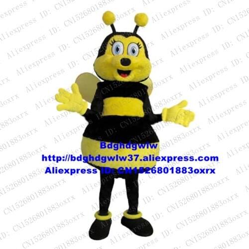 Long Fur Bee Honeybee Wasp Hornet Vespid Bumblebee Bombus Mascot Costume Adult Character Nursery School Annual Meeting zx2789