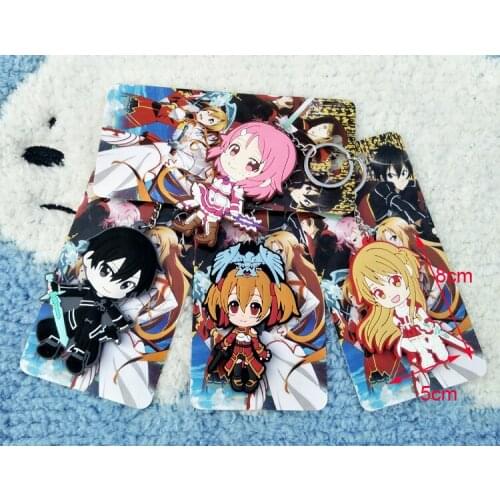 Sword Art Online Fashion Anime Toy Figures Keychain Cartoon Keyholder Birthday Unisex Gifts New