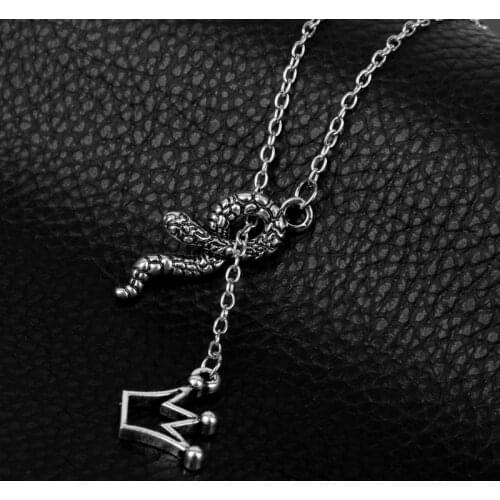 HANCHANG Riverdale Fashion Charm Lariat Necklace Riverdale Jughead Jones Crown Pendant Necklaces Women Girl Choker Jewelry Gift